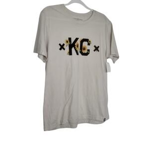 Made Mobb KC Sunflower Graphic T-Shirt White Size L Kansas City Streetwear NWT